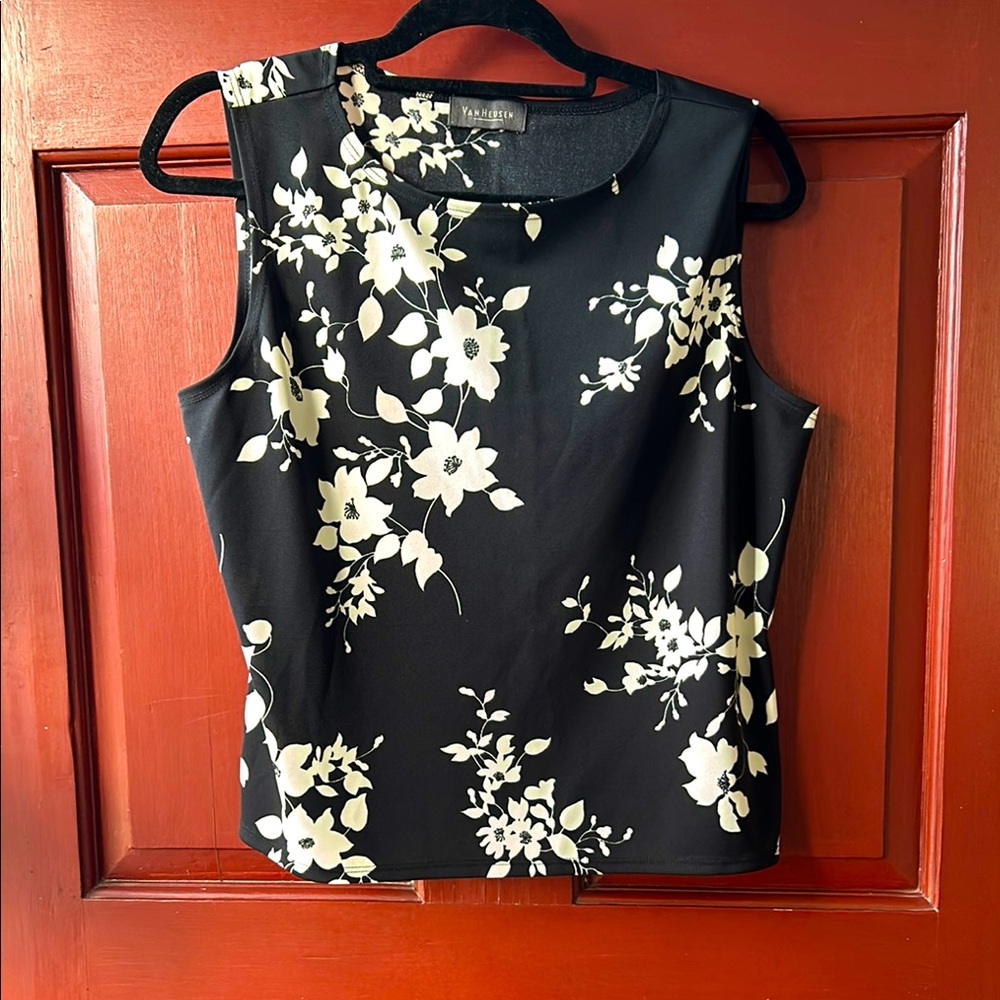 Tahari Black Floral Women's Top